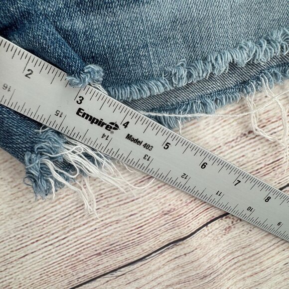 AG Adriano Goldschmied Hailey Cut-Off ex-boyfriend‎ Jean Shorts Women's 24 Blue - Picture 11 of 11
